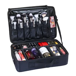 Custodia per trucco professionale da viaggio femminile cassetta degli attrezzi per unghie di bellezza di grande capacità valigie per Organizer per cosmetici per scatole di immagazzinaggio del trucco