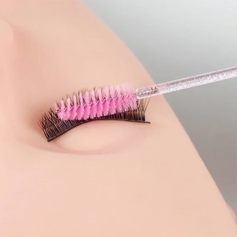 100 Stück Einweg-Wimpernbürsten Spoolies Micro Lash Mascara Wands Kämme Großhandel für Wimpernverlängerung Make-up Kosmetikwerkzeuge
