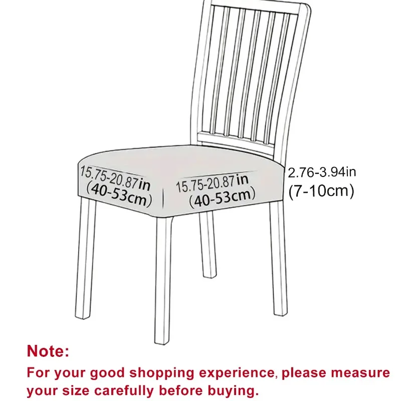 1PC Stretch Dining Chair Seat Cover Soft Jacquard Chairs Covers Removable Anti-Dust Chair Cushion Slipcovers Hotel Home Restaura