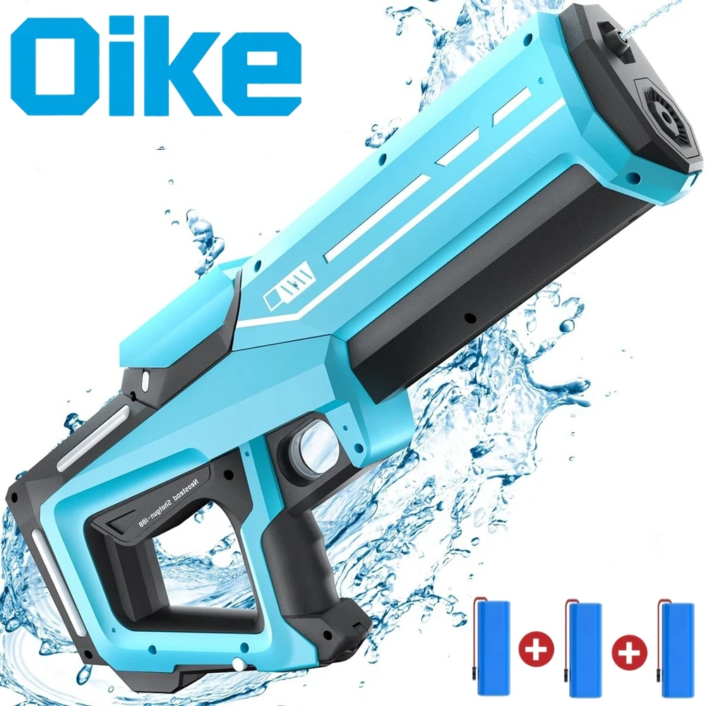 Elektryczne pistolety na wodę Oike dla dorosłych i dzieci, automatyczne ssanie, letnia gra na zewnątrz, plaża, basen, zabawka-wodoodporna pistolet na wodę, prezenty dla chłopców i dziewcząt.