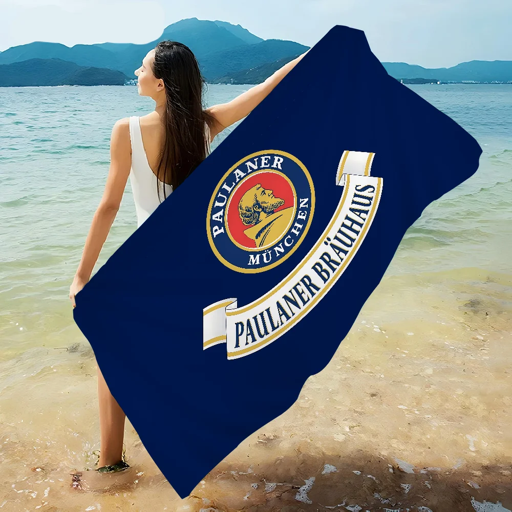 German Beer P-Paulaners Beach Towel Cartoon Cute Summer Kid Large Bath Pool Beach Towel Microfiber Absorbent For Swimming Travel