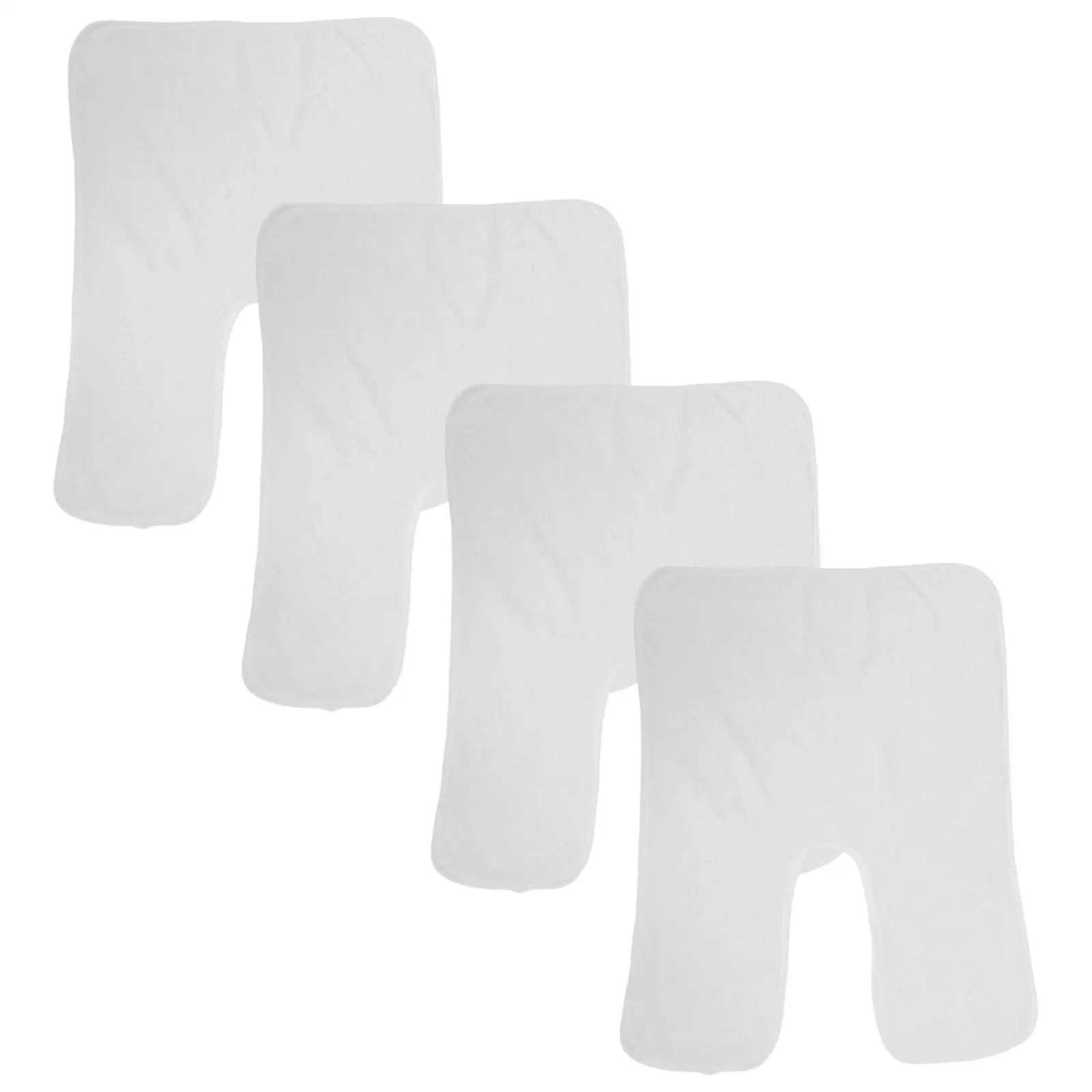 

4Pcs Forked Coral Fleece Facial Towels Soft Split Esthetician Cleansing Anti Dirty Bibs White Steam Skincare Tools Accessories
