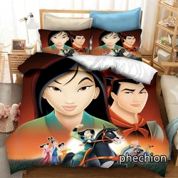 phechion Mulan 3D Print Bedding Set Duvet Covers Pillowcases One Piece Comforter Bedding Sets Bedclothes Bed K344