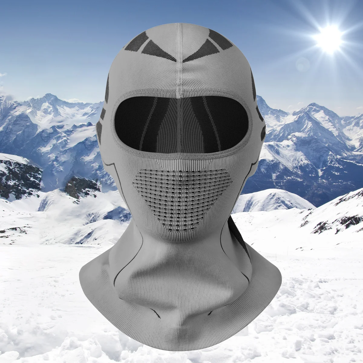 Sturmhaube, Gesichtsmaske für Motorradfahren, Winter-Skimaske für Männer und Frauen, hoch dehnbare Vollkopf-Sturmhaube unter dem Helm für kaltes Wetter – Detail 8