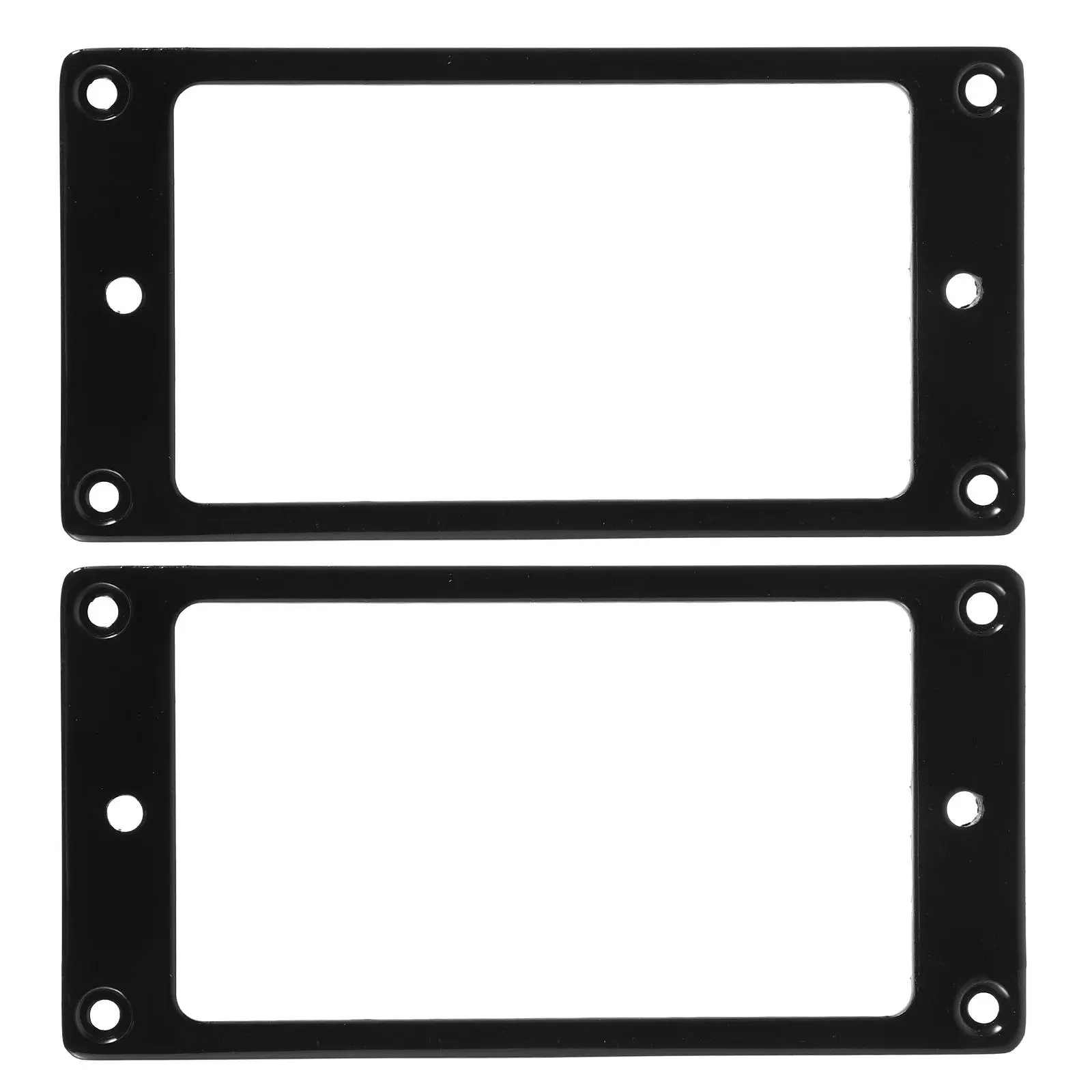 

2 Pcs Guitar Pickup Border Electric Covers Truck Silver Alloy Humbucker Pickups Hoder