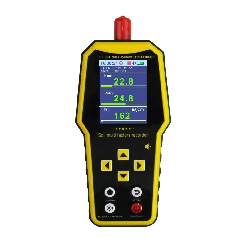 7 in 1 Portable Soil Tester Detects PH Temperature Humidity EC Salinity Soil Moisture Sensor for Garden Farm Planting