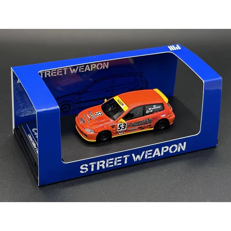 Street Weapon 1:64 EG6 TYPE R Kanjozoku Osaka JDM Racing Diecast Diorama Car Model Collection Miniature Toys