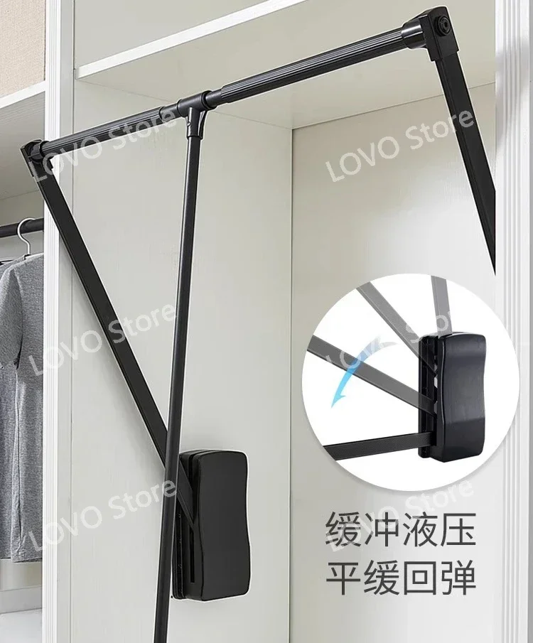 Haste de elevação e suspensão para guarda-roupa