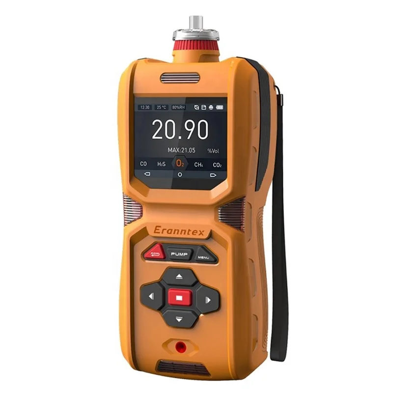 High Precision Portable 6 Gas Detector CO H2S O2 Ex CO2 NOX Nitrogen oxides gas analyzer with inner pump