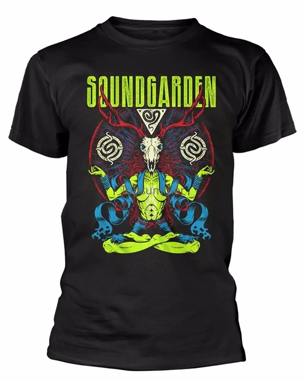 Funky T Shirts Crew Neck Short Sleeve Soundgarden 'Antlers' Men'S Fashion T Shirt Promotion Premium Tee Shirts For Men