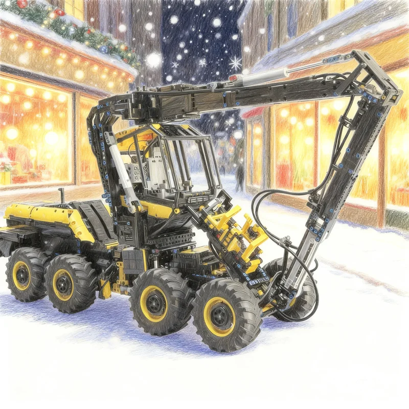 

4263 детали MOC Ponsse Scorpion King Harvester: Техническая модель, конструктор, подарок для самостоятельной сборки, креативный коллекционный предмет, декор для витрины, премиум-класс