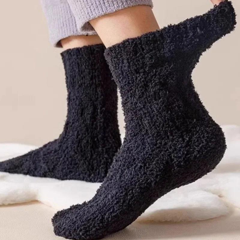 Winter Warm Men's Socks Women Resist Cold Thermal Middle Tube Socks Outdoor Shopping Photograph Comfortable Mid Length Hosiery