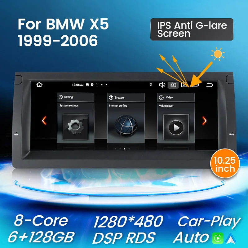 Android Car Radio For bmw e39 android For BMW X5 E53 M5 E38 1996-2007 Car radio Stereo Multimedia Player Wireless Carplay bt dsp