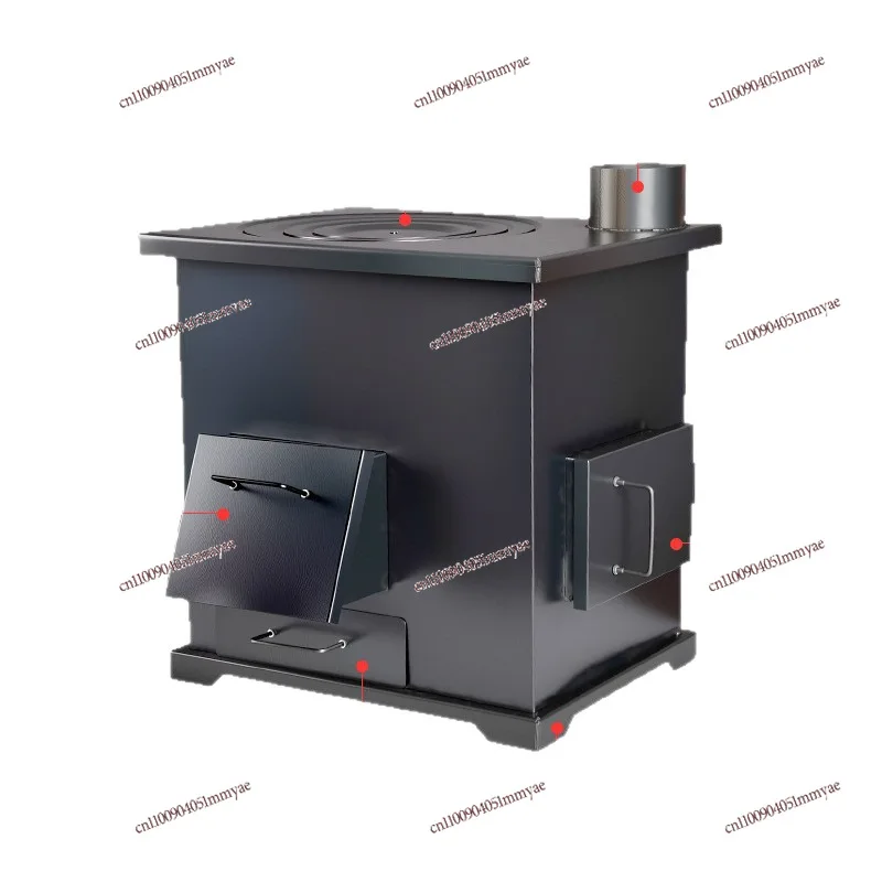 Firewood-coal Dual-purpose Gasifier Firewood Cast Iron Thickened Heating Furnace Rural Indoor Household Smokeless