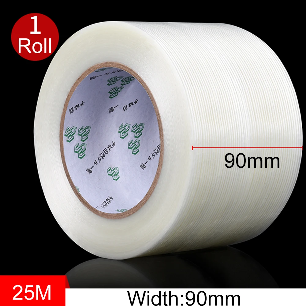 

1 Roll 90mm Mesh Fiber Tape Home Appliance Bundle Fixing High-Viscosity Grid Glass Fiber Strong Single-Sided Reinforced Tape