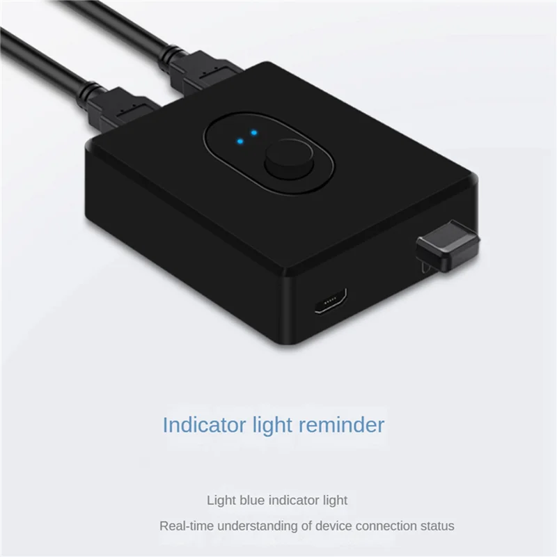 ABKQ-2X USB 2,0 KVM-переключатель 1X2/2X1 USB-сплиттер общий контроллер для портативного компьютера принтер клавиатура мышь, B