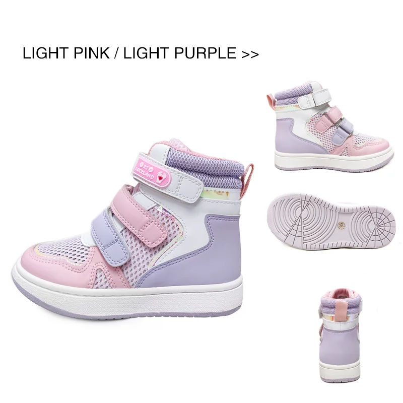 Baskets roses en cuir maillé pour enfants, chaussures orthopédiques 4 roues motrices médicales pour enfants, chaussures de sport pour tout-petits,