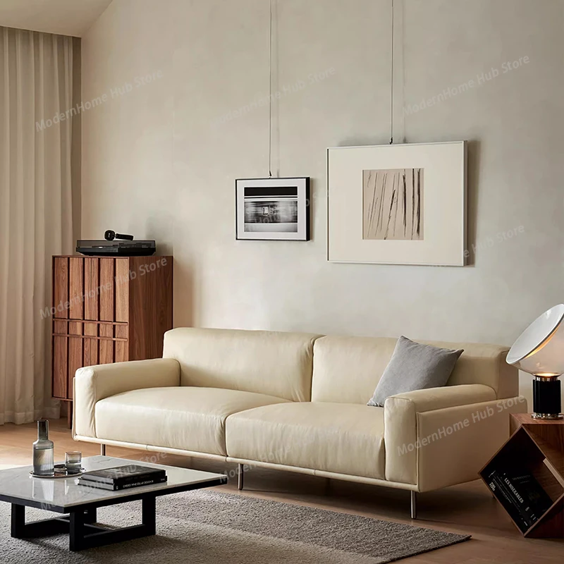 Leather Modern Living Room Sofas Designer Relaxing Replica Living Room Sofas Floor Minimalist Sillon Cama Trendy Furniture