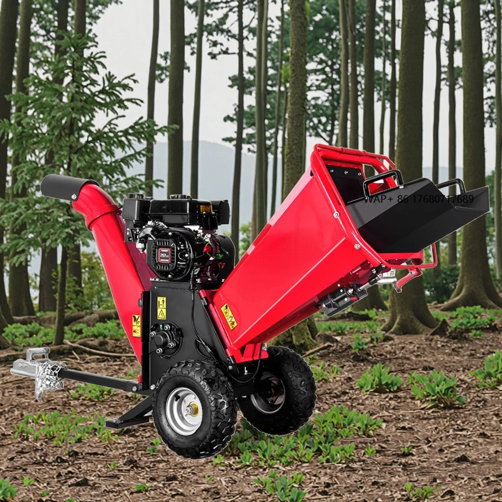 

Dorite Mobile Mulcher TUV/CE Forestry Wood Chipper Durable 7HP Engine Forest Machinery 4" Brush Tree Cutter Centrifugal
