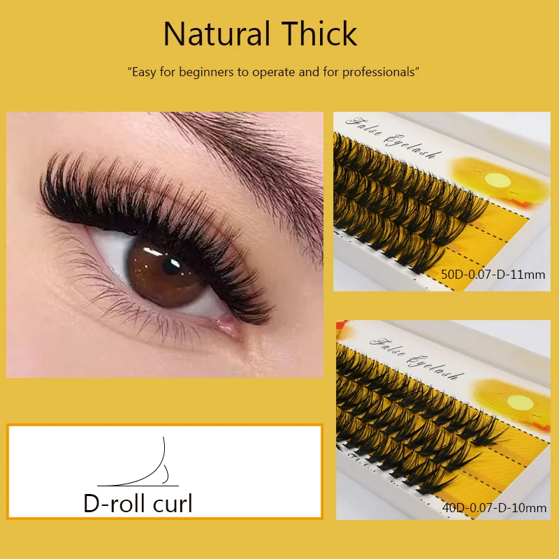 1box/60 bundles 50D fake eyelashes,imitation mink Individual Eyelash,Natural Thick lashes, Eyelash Extensions for make up