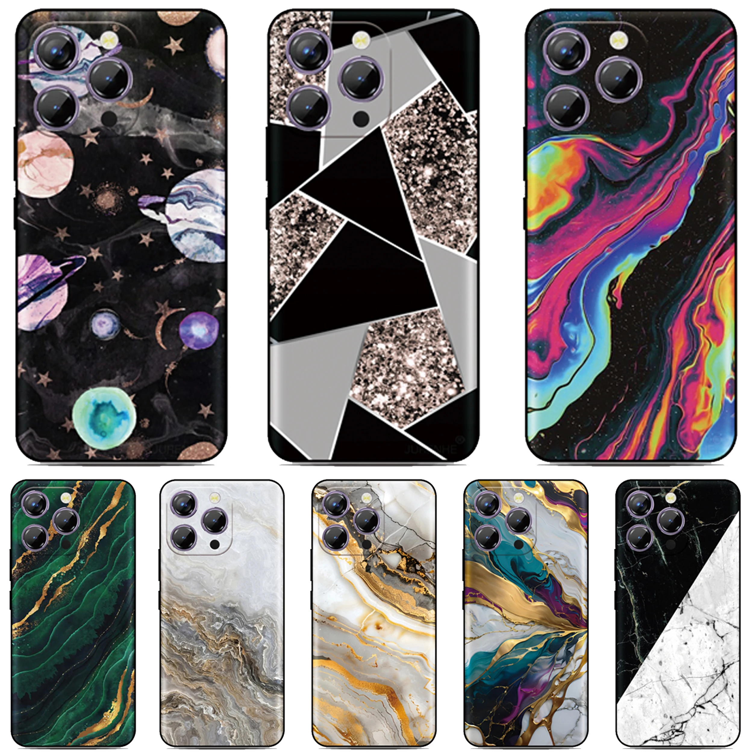 

Printed Marble Phone Case For Vivo T4 Pro V60 Y29 5G Y19s 4G Y11 2019 Y15 Y17 V20 SE X90 Y36 Y15S Y22 Y22s Y21 V27 V27e Cover