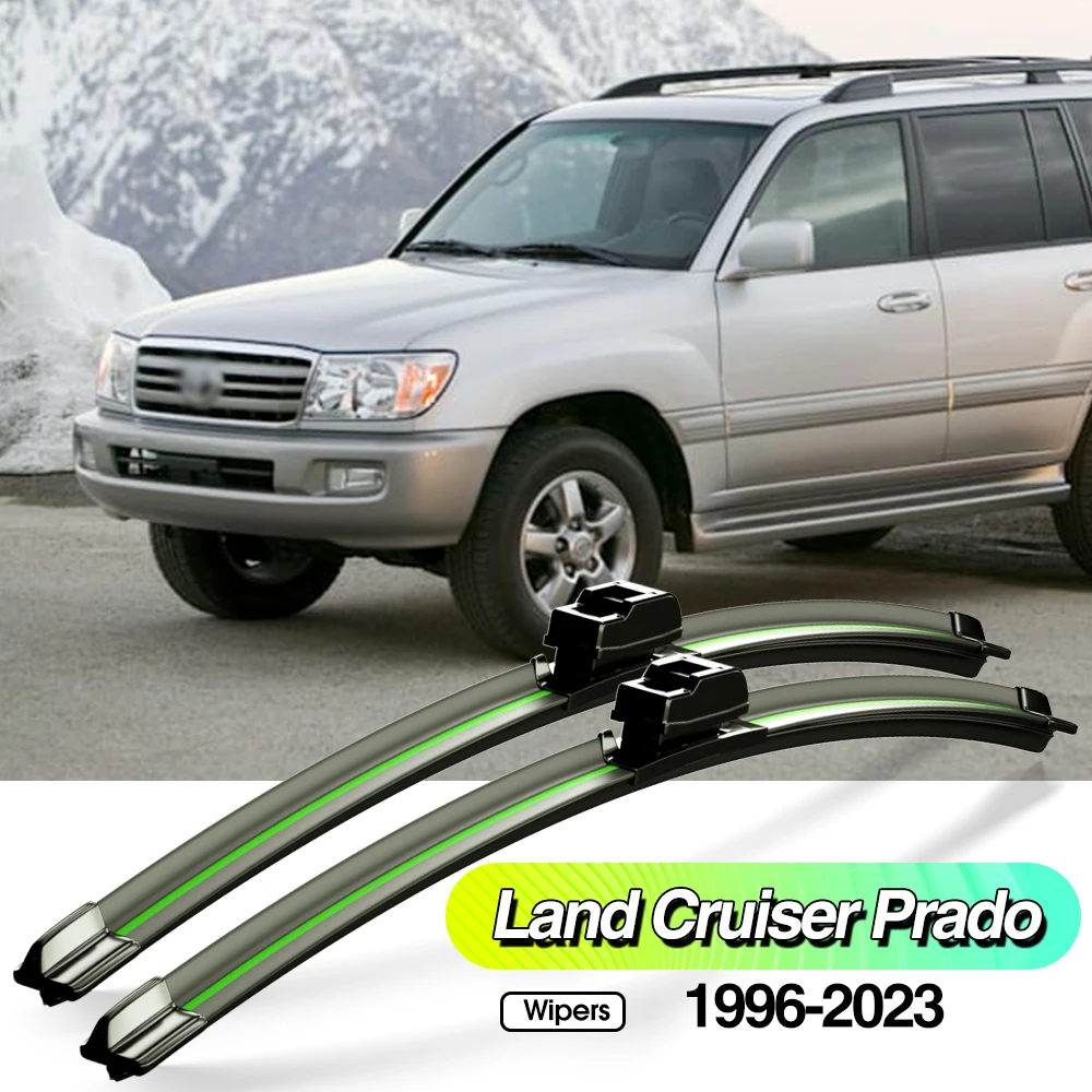 

For Toyota Land Cruiser Prado 90 120 150 1996-2023 2pcs Front Windshield Wiper Blades Windscreen Window Accessories 2009 2019