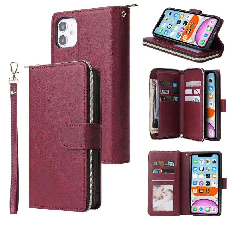 

Magnetic Flip Leather Phone Case for iPhone 13 12 11 Pro Max 14 Plus XS XR X SE 2020 8 7 6 Wallet Card Holder Cover Coque Etui