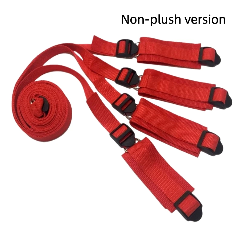 Bed Bondage Restraint Set Adjustable Wrist Ankle Cuffs Comfortable Couples Handcuffs Adult Sex SM Game Lover Intimate Play Kit view 4