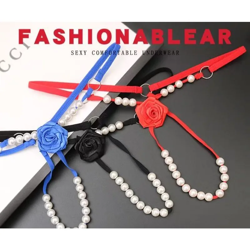 

Pearl massage women's sexy flower thong is a pair of underwear that allows you to showcase your hot figure