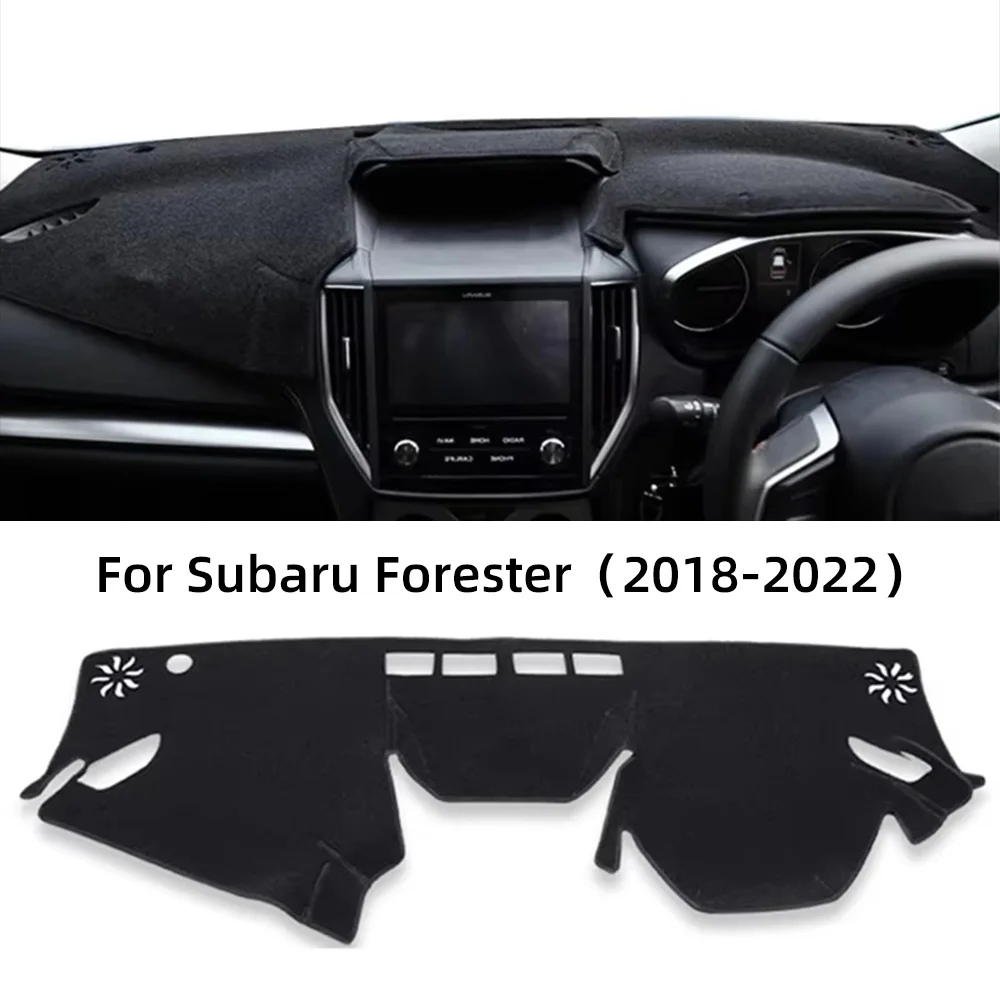 

Flannel Car Dashboard Cover For Subaru Forester 2018-22 Dash Mat Board Pad Carpet Dashmat Anti-UV Mats Auto Interior Accessories