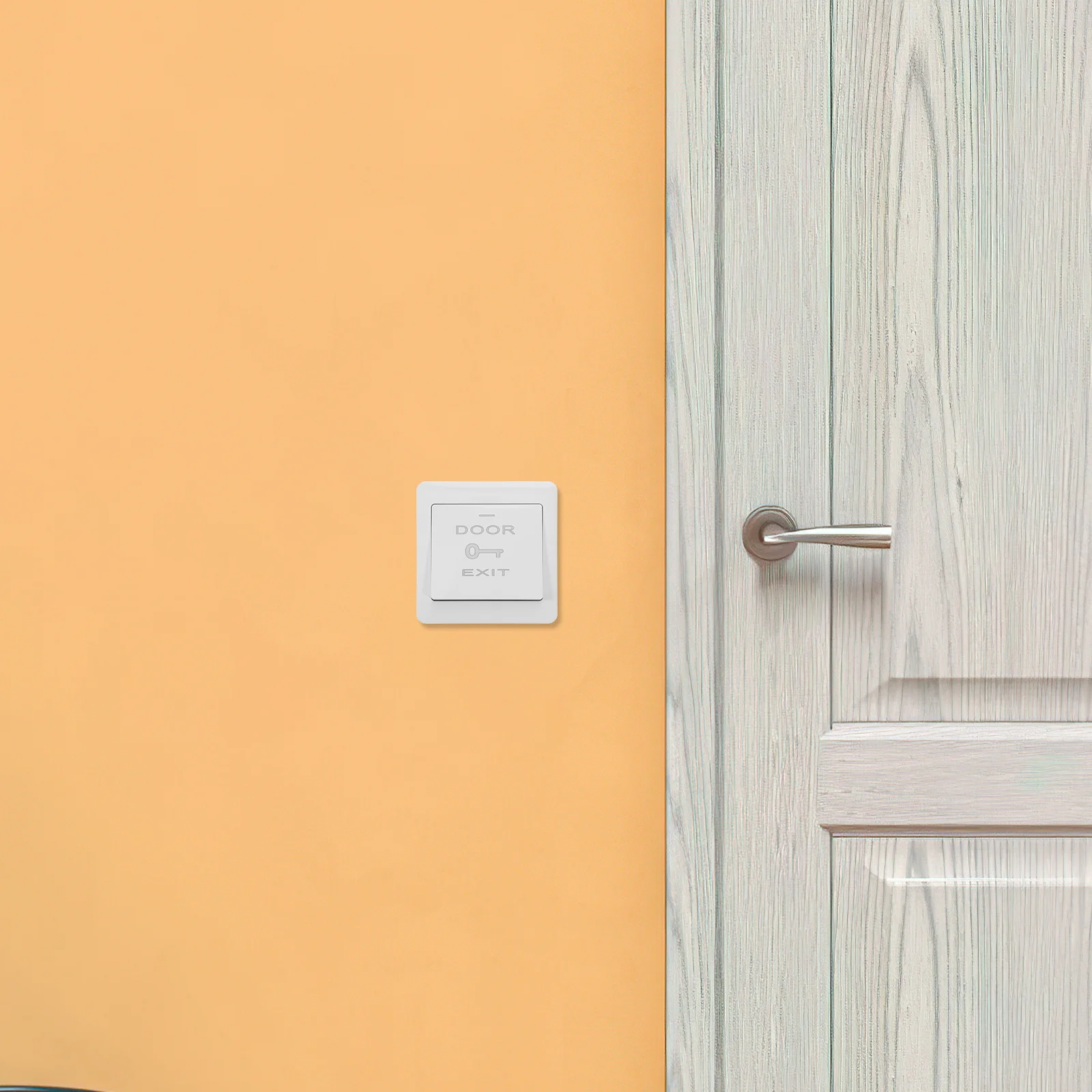 2 pçs material abs botão de saída placa parede capa para sistemas controle acesso porta confiável empurrar para sair interruptor painel calor desaparecer