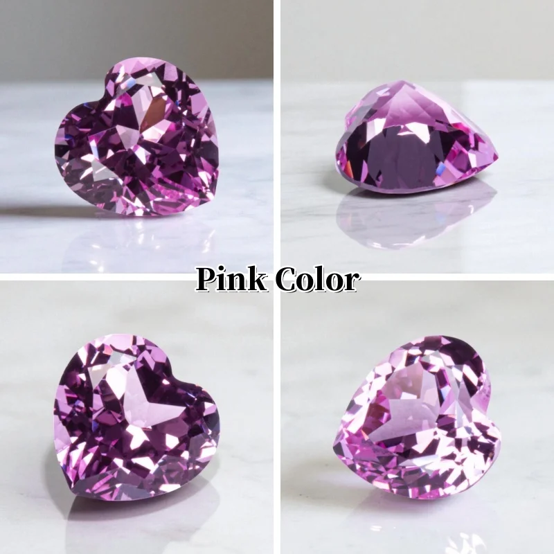 Lab Grown Sapphire Heart Shape Cornflower Color High Quality for DIY Jewelry Making Ring Main Materials Certificate