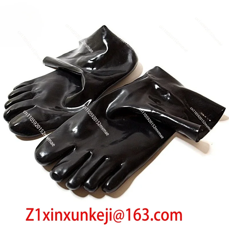 Latex Five-finger Socks Short Socks Sub-finger Black Socks Latex Clothes Latex