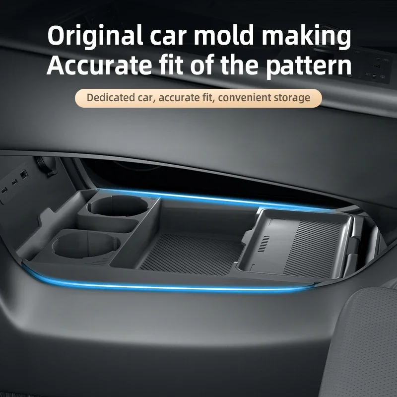 

2024 For BYD Delight Song Center Console Below Storage Box Central Control Organizer Mat Car Interior Silicone