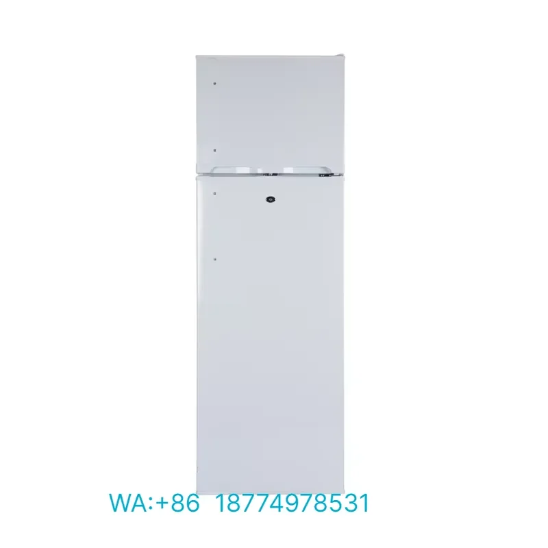 High Quality Thick Foaming Double Door Energy Saving DC 12V 24V Solar Powered Refrigerator Top Freezer Fridge 300L 200L 100L