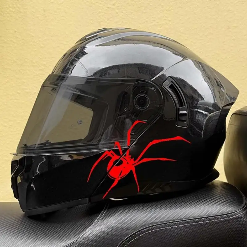 31BC Helmet Spiders Vehicle Decal Pair for Fairing, Car Glass and Smooth Panels, Neat Halloween Accent Panel