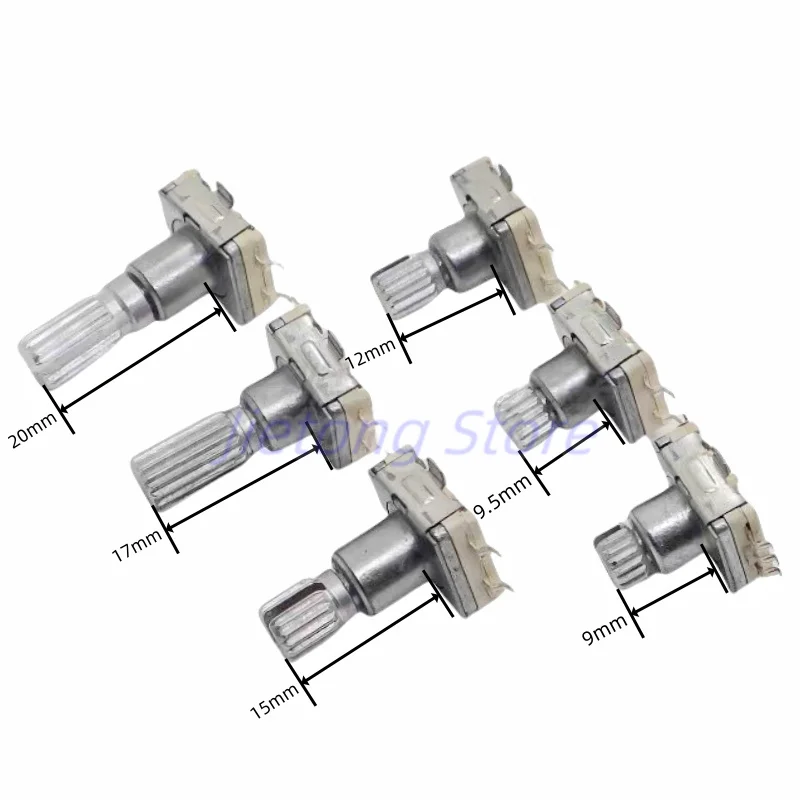 15Pcs Rotary Encoder Code Switch Push Button, 30 Position, 360 Degree Infinite Rotation, Half Plum Shaft, SMD Type, 5Pins, EC11