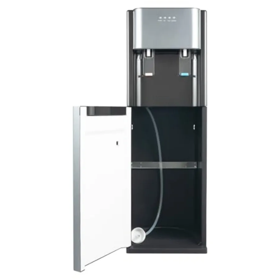 

Bottom Loading Water Cooler Dispenser 20L/5.28 Gallon Hot Cold Standing Water Machine with LED Light 304 Stainless Steel Design