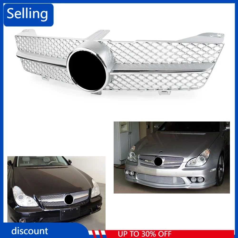 Car Front Grille Raditor Hood Grill For Mercedes Benz 2008 2009 2010 CLS-Class W219 CLS350 CLS500 GLS550 w/ Emblem AMG Look fa