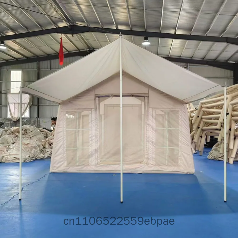 Outdoor Inflatable Tent One Room One Hall Oxford Cloth Sun Protection Rainproof Family Camping Cabin Tent For Outdoor Camp Trave