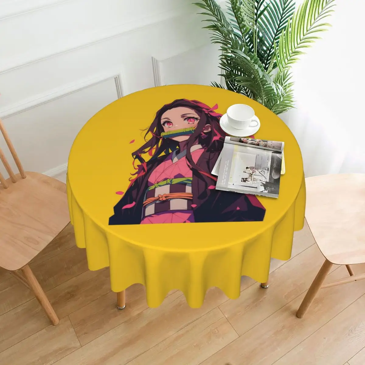 

Кимоно Nezuko Demon Slayer Kimetsu No Yaiba аниме водостойкая круглая скатерть маслостойкая скатерть скатерть 60 дюймов