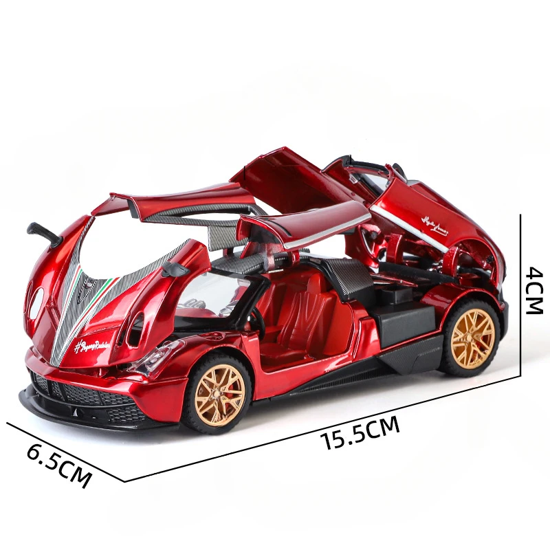 Simulation 1:32 Pagani Huayra Roadster BC Alloy Car Model Sound Light Diecast Toy Vehicle Boy Gift Collection Miniature Voiture