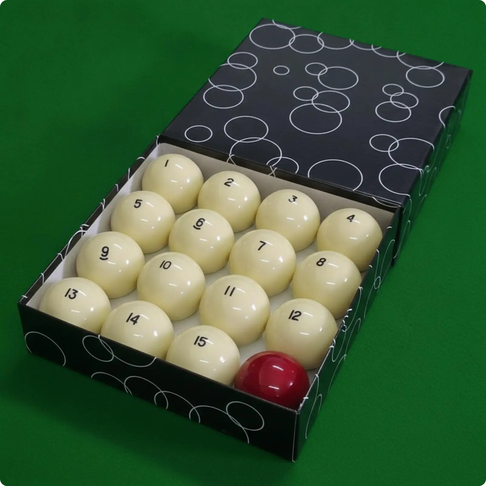 16 Pieces Russian Billiard Ball Set Glossy Billiard Ball Set with Presentation Box for Hobbyists, Practice Tables