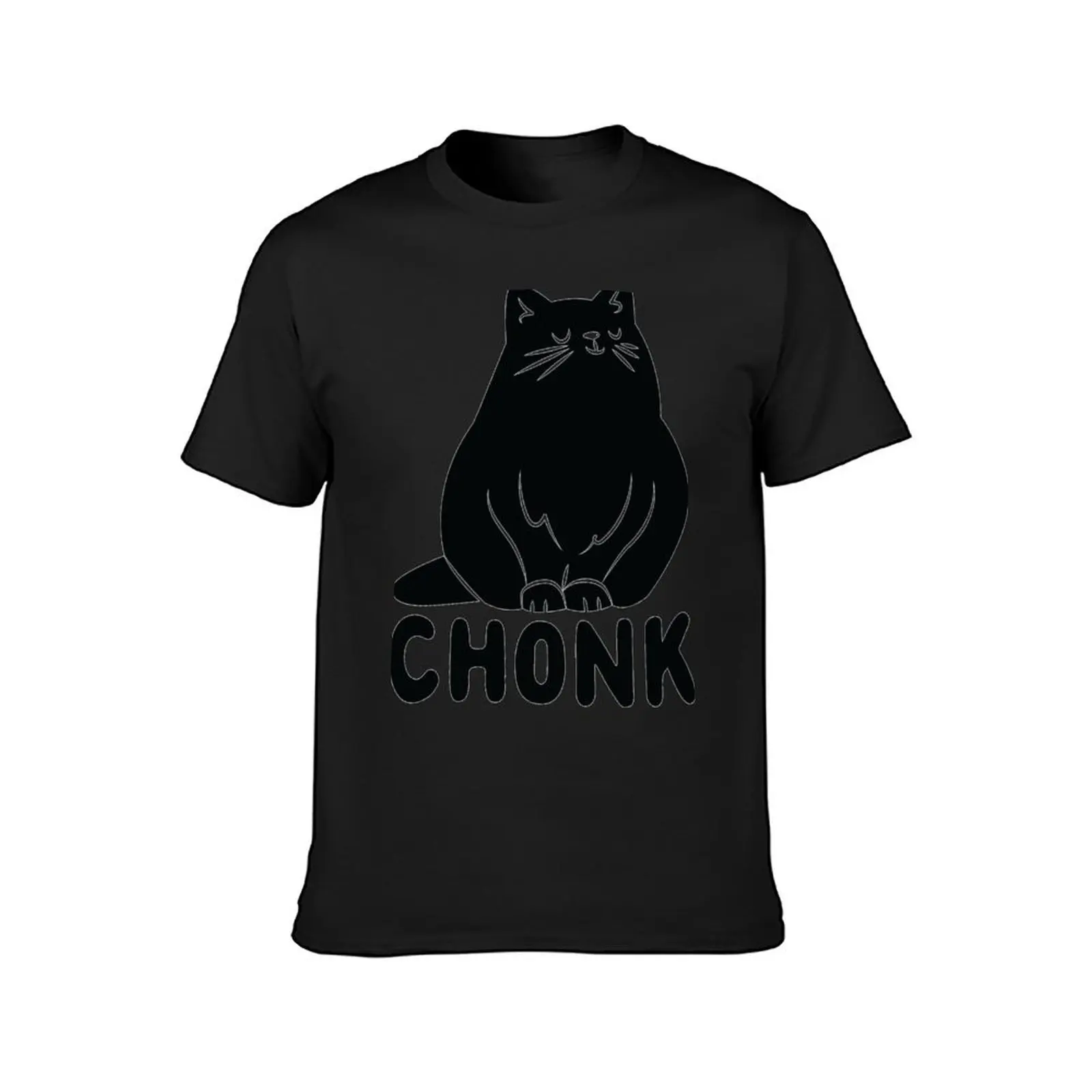 Cat Chonk T-Shirt graphics kawaii clothes cute tops blacks slim fit t shirts for men