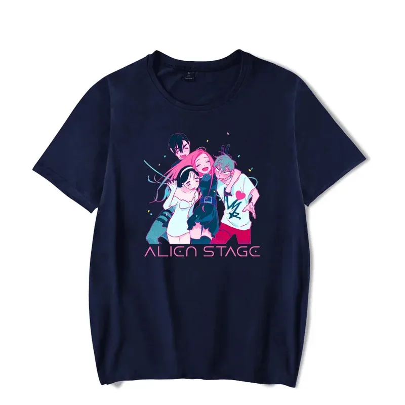 2025 yiyi Alien Stage Merch Camiseta de manga curta ALNST Casual Impresso Harajuku Camisetas Unissex Top Tee