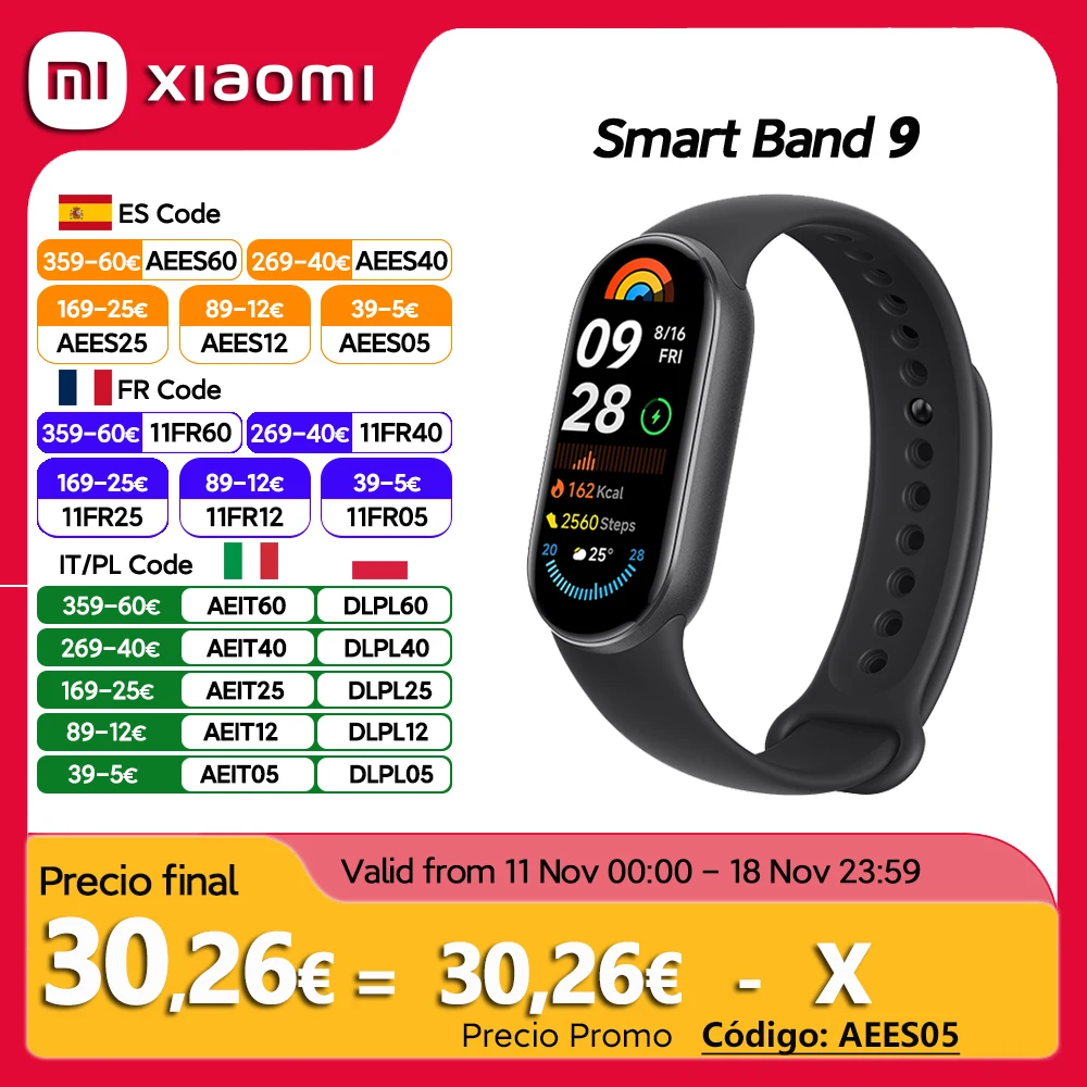 Global Version Xiaomi Mi Band 9 Smart Bracelet 1.62