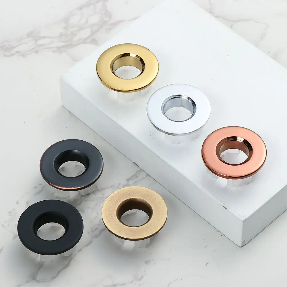 Useful Bathroom Round Ring Overflow Covers Basin Insert Replacement Trim Ring Cap Sink Hole Cover