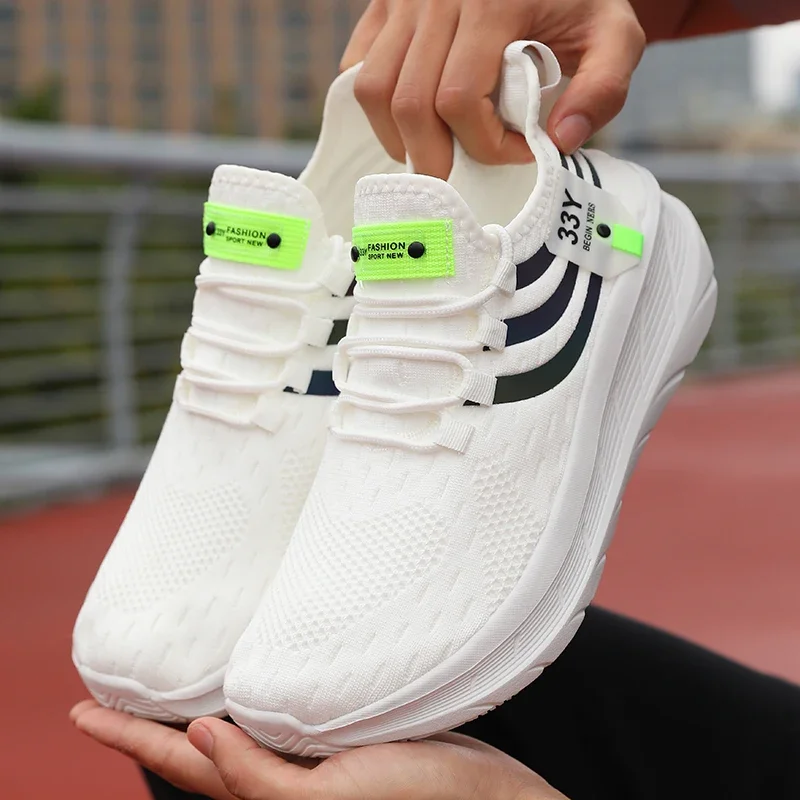 Herren Freizeitschuhe Modische und Atmungsaktive Mesh-Flachschuhe 2026 Vulkanisierte Turnschuhe für Outdoor-Laufen und -Gehen – Detail 1