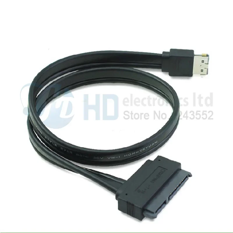 

Power eSATA(esata+usb) 12V+5V to SATA 22pin cable,0.5m length eSATA to SATA