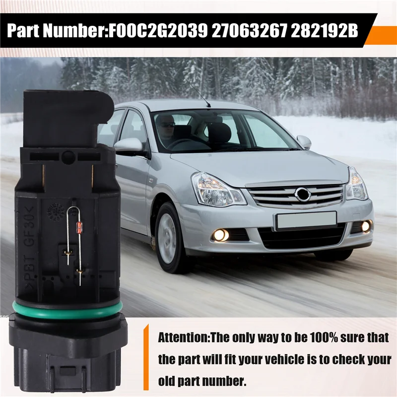 

F00C2G2039 27063267 282192B Car Mass Air Flow Sensor For Nissan Almera MK II Almera Tino Primera Traveller 1996-2015
